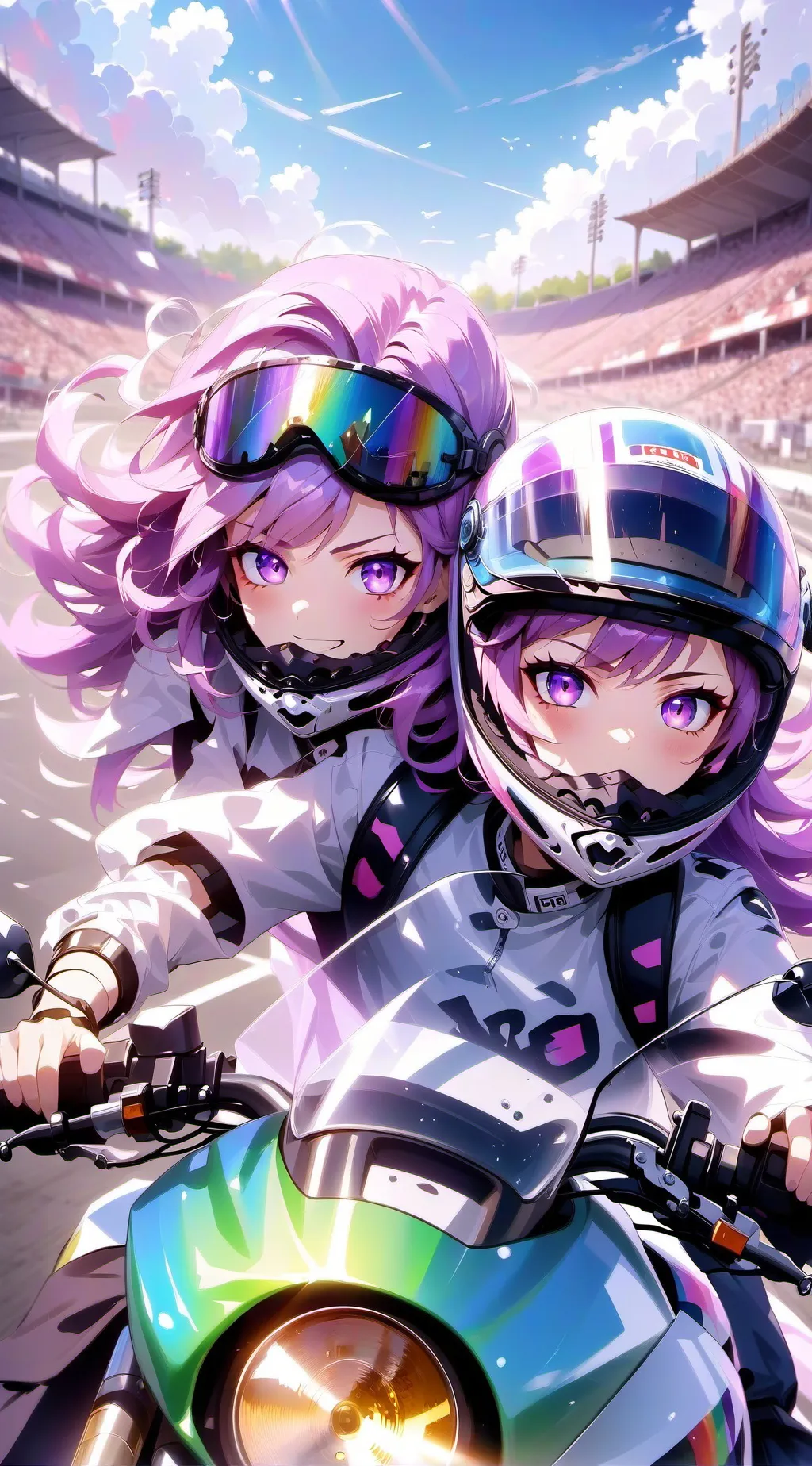 ai character: moteros femeninos background