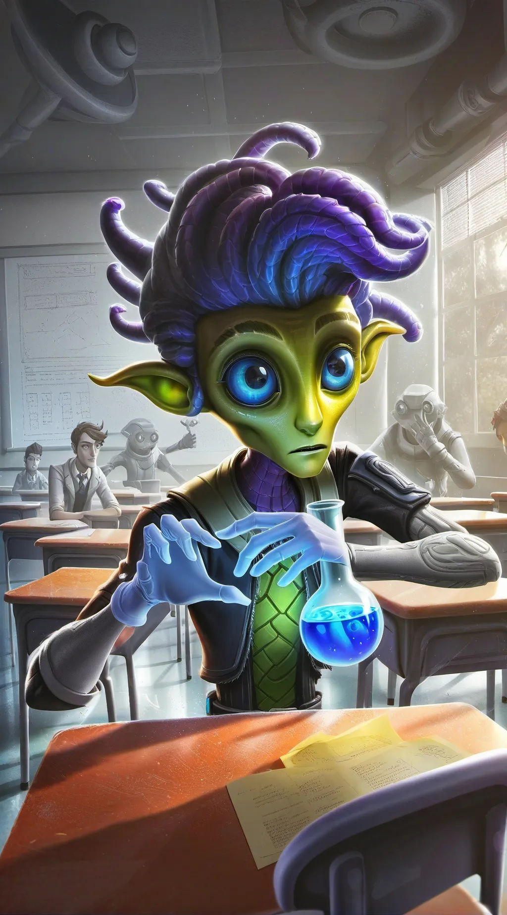 ai character: Vlux background