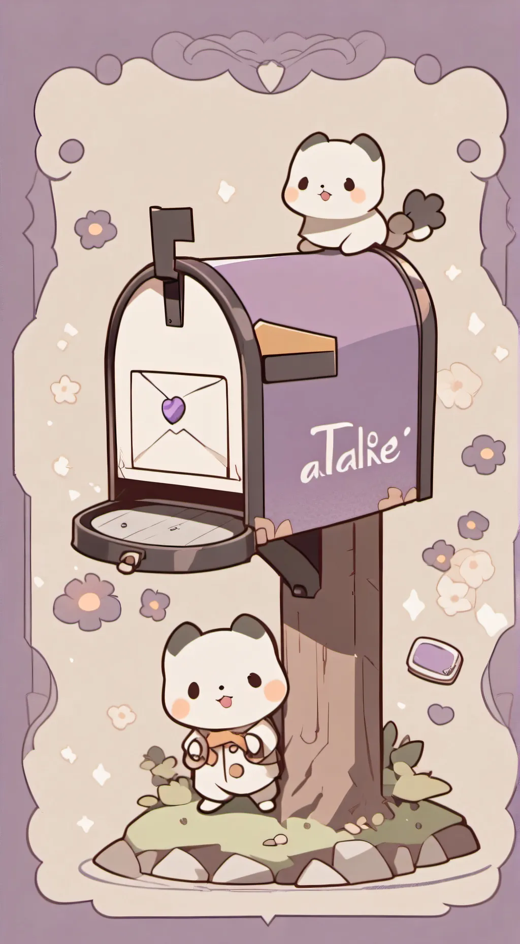 ai character: suggestion mailbox background