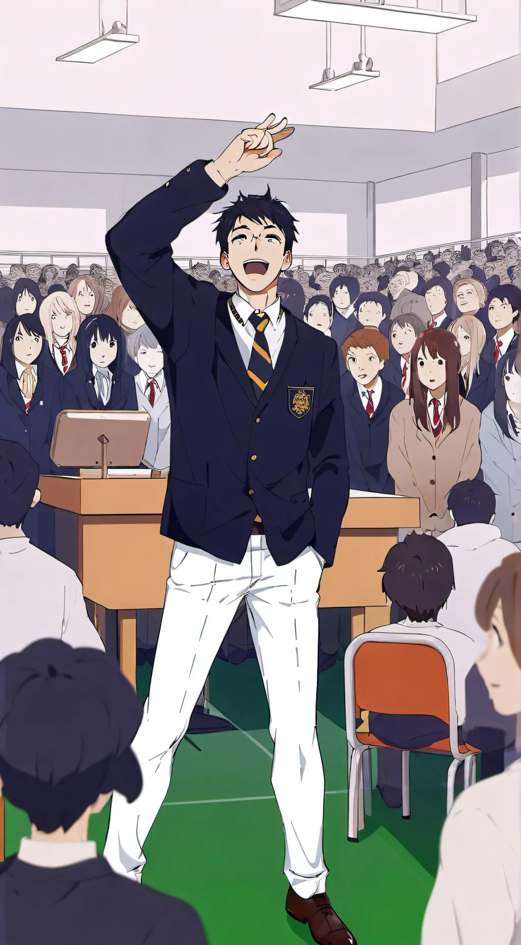 ai character: senior auction  background