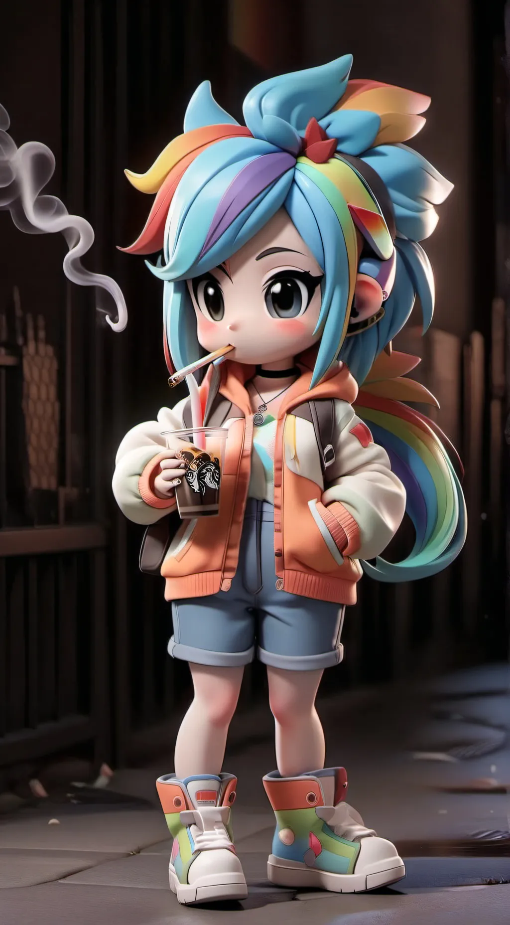 ai character: ★Rainbow Dash★ background