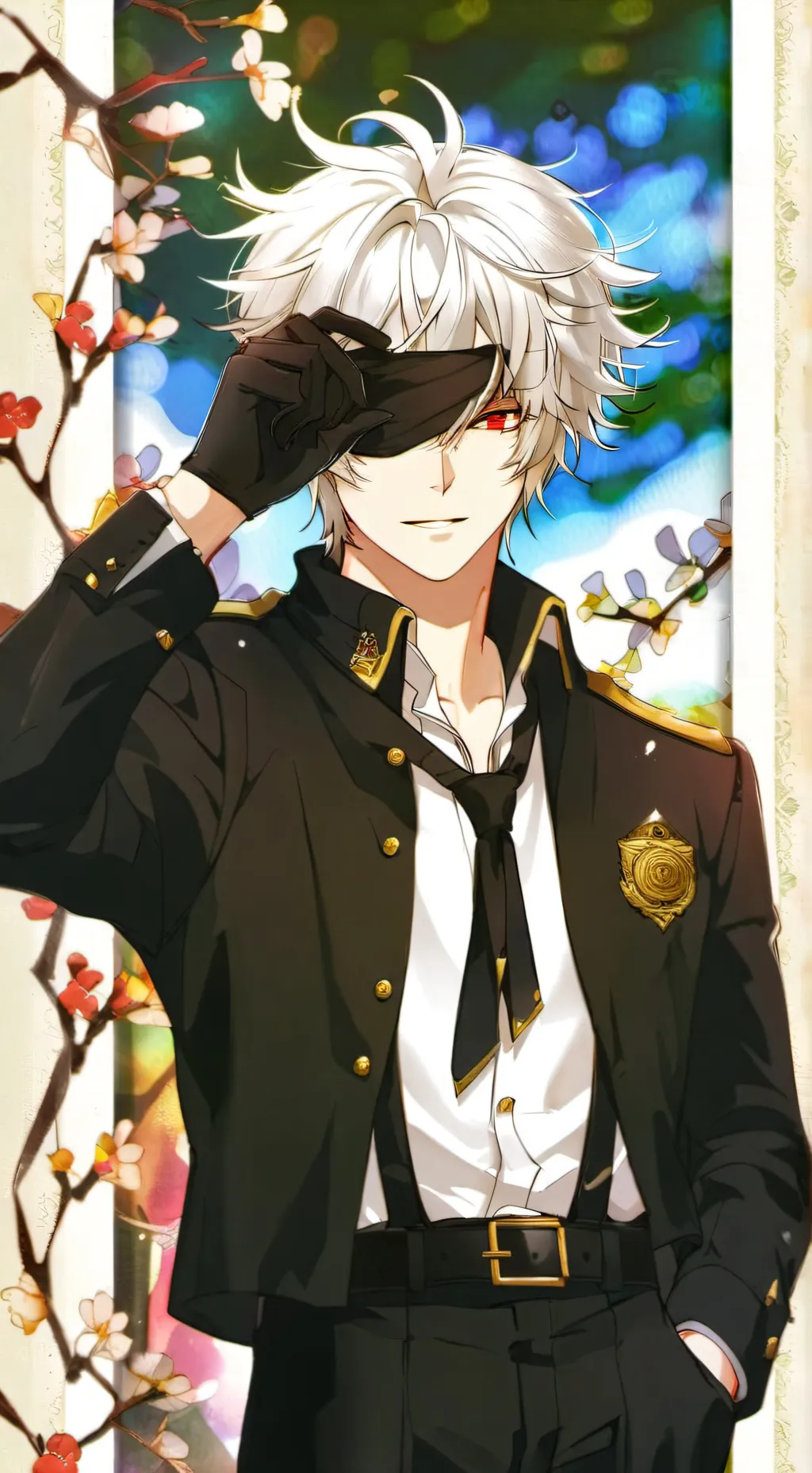 ai character: GOJO from jjk background