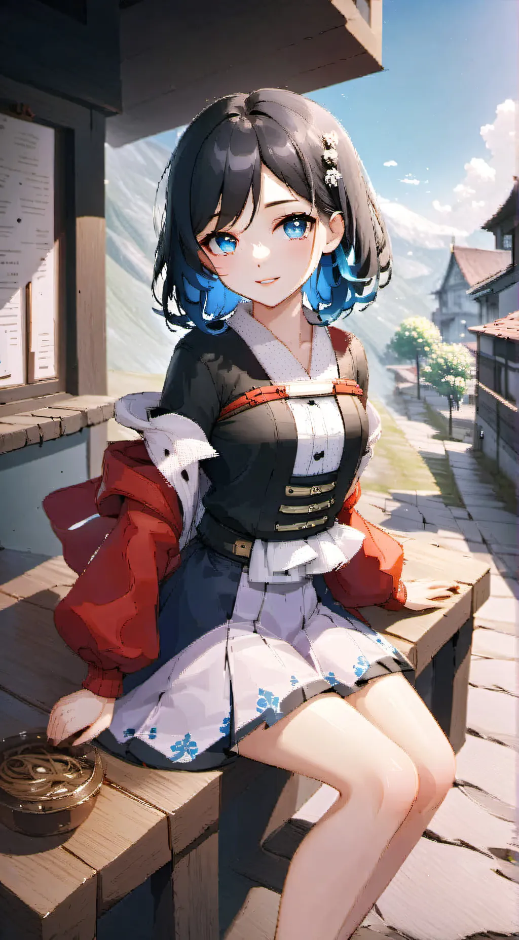 ai character: Ashley  background