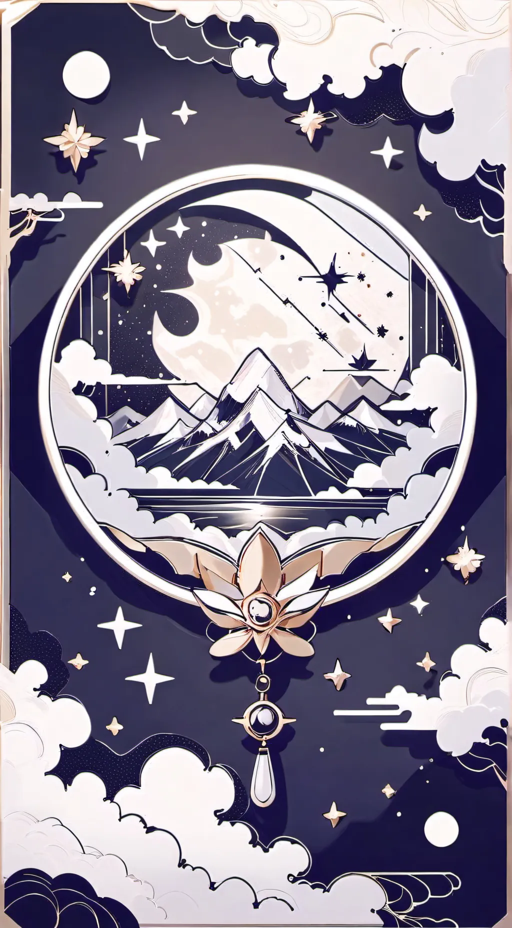 ai character: moon background