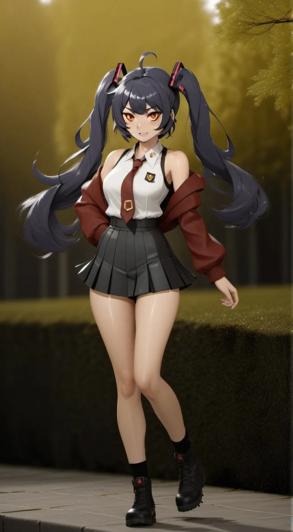 ai character: Ellen miku fucion background