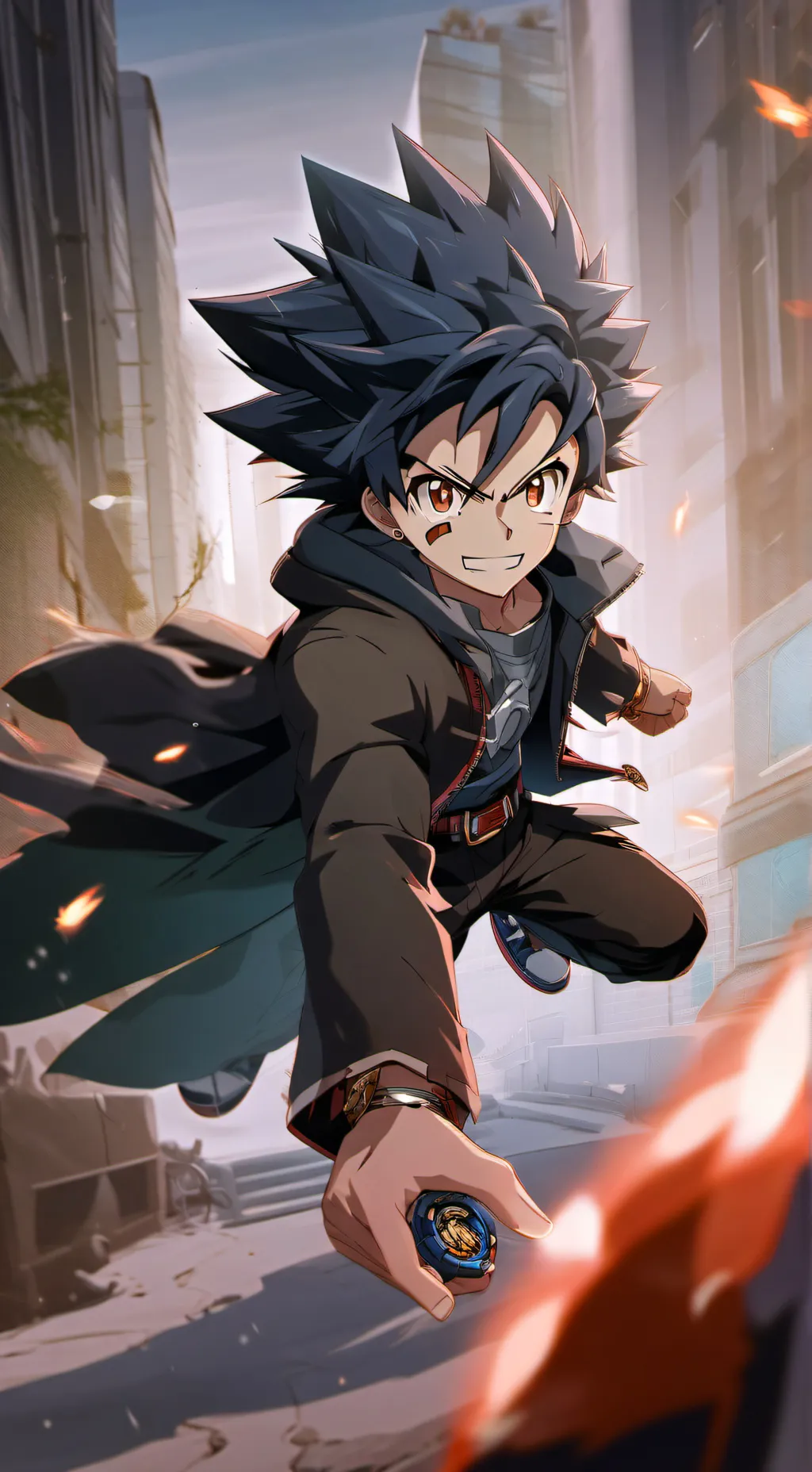 ai character: beyblade X background