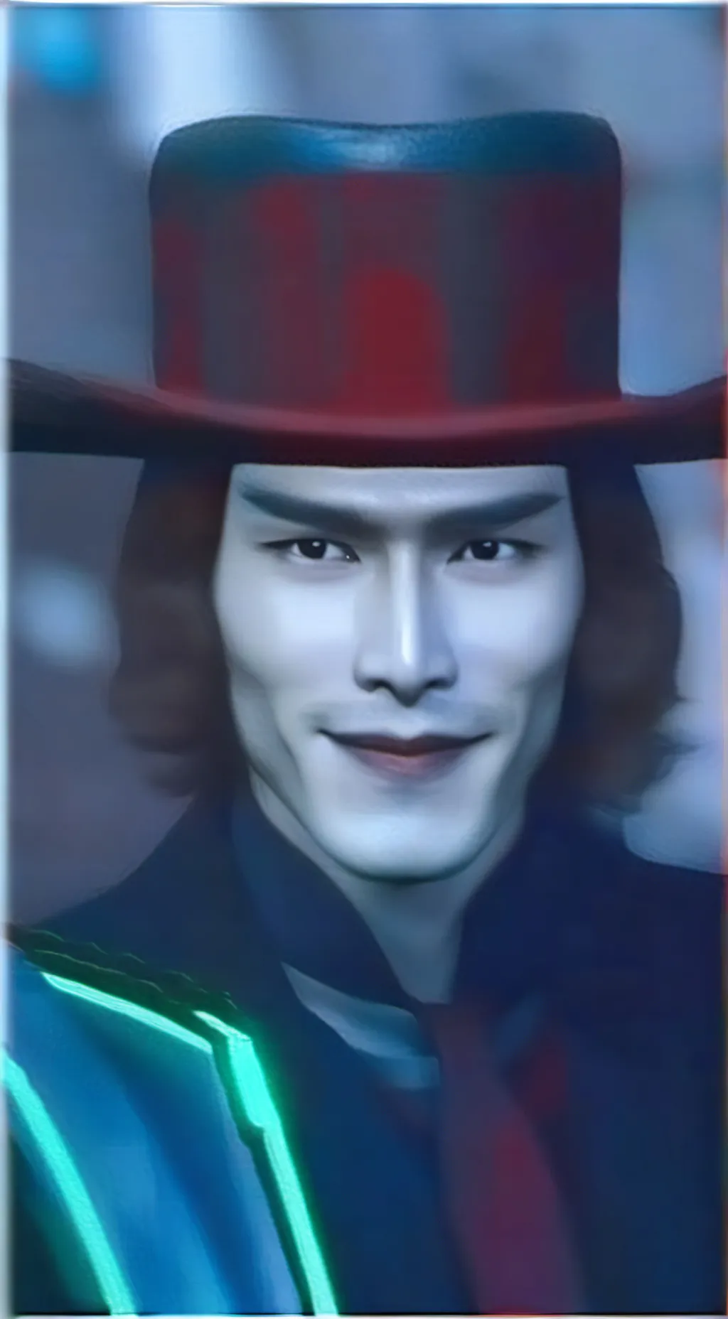 ai character: Mewing wonka background