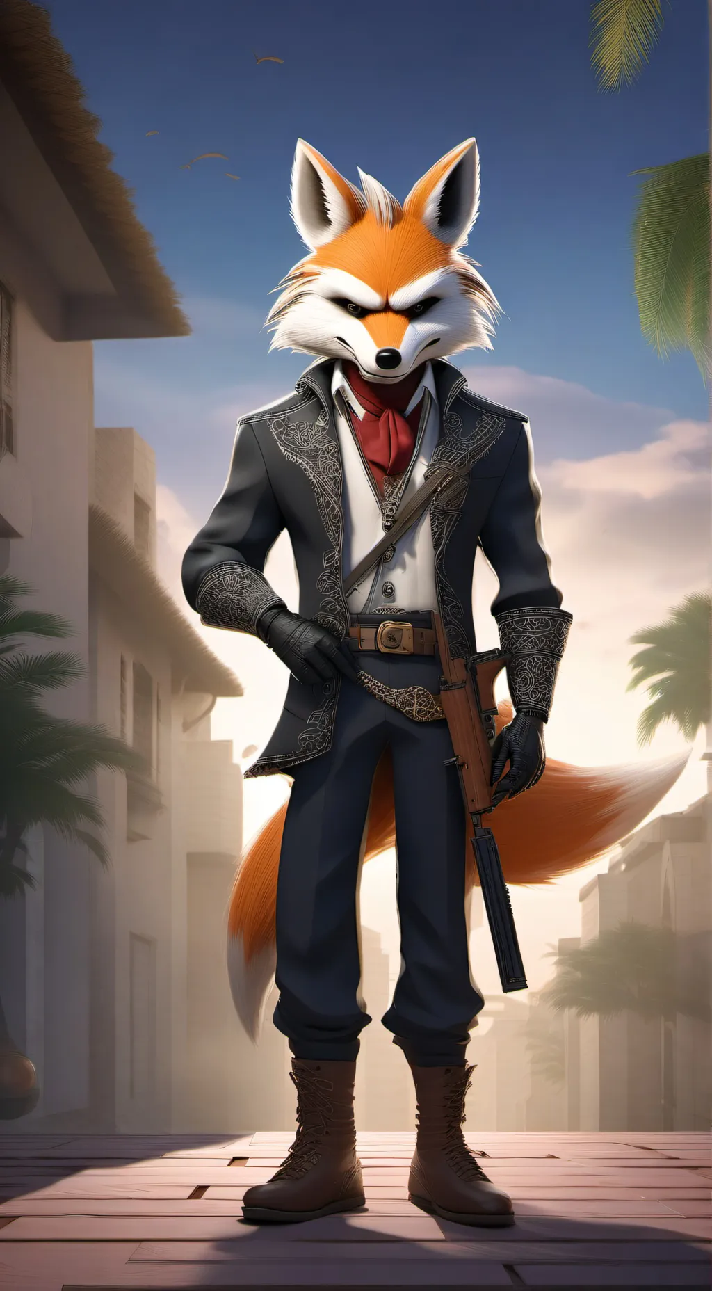 ai character: Tails latino background