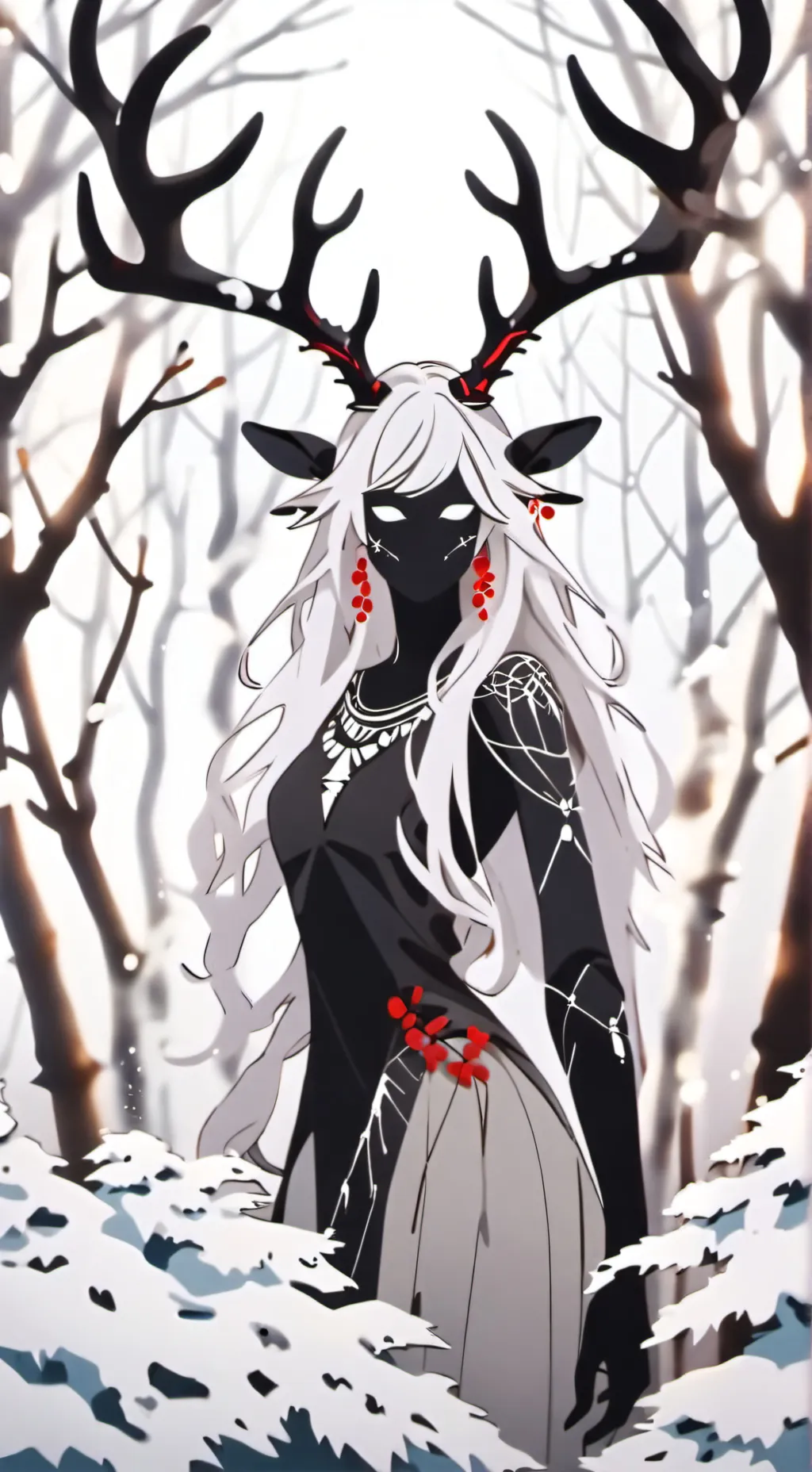 ai character: Female wendigo background