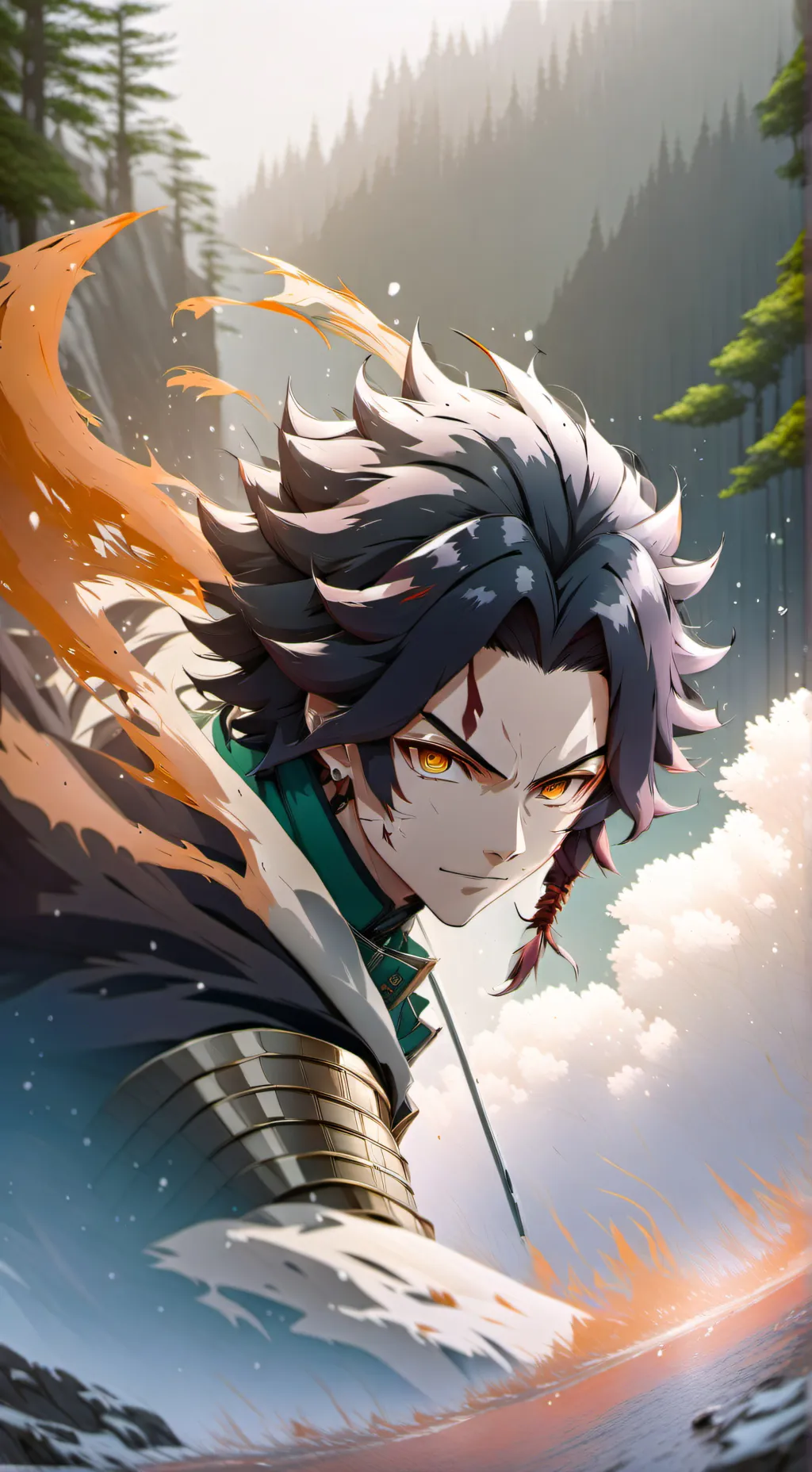 ai character: DEMON SLAYER  background