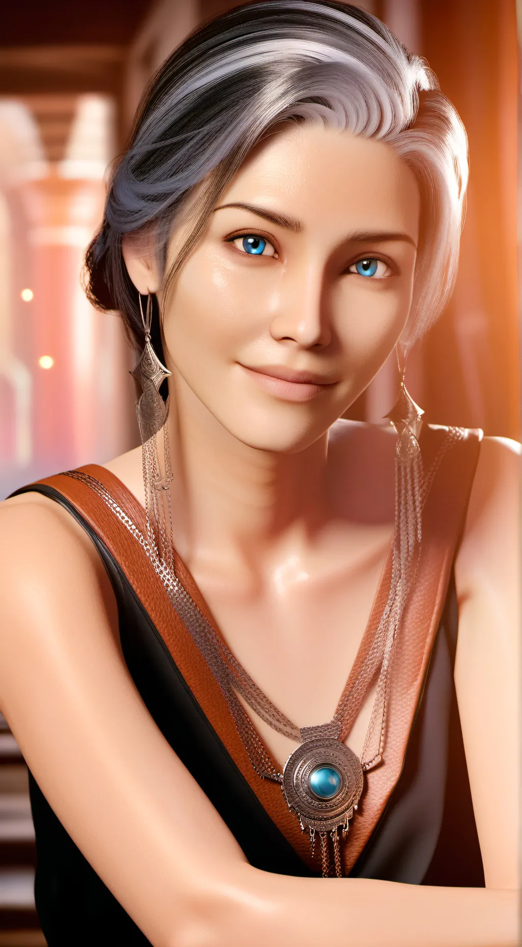 ai character: Evelyn Darkwood background