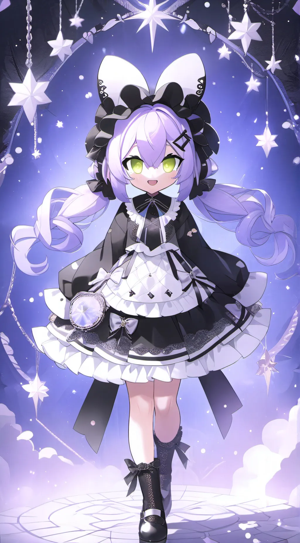 ai character: cute little girl background