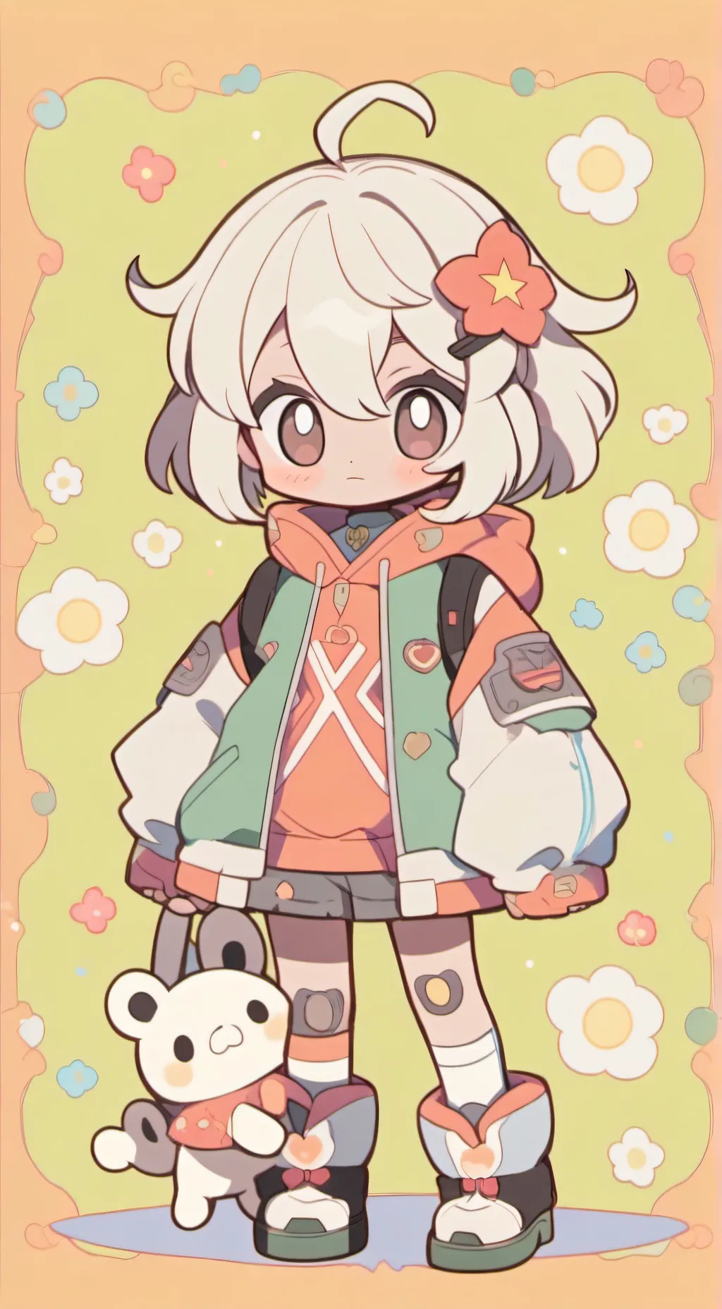 ai character: Luna,  background