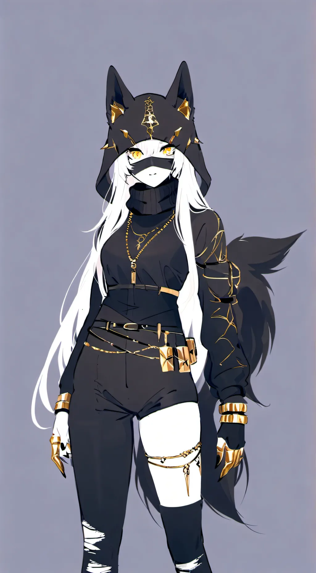 ai character: Silver background