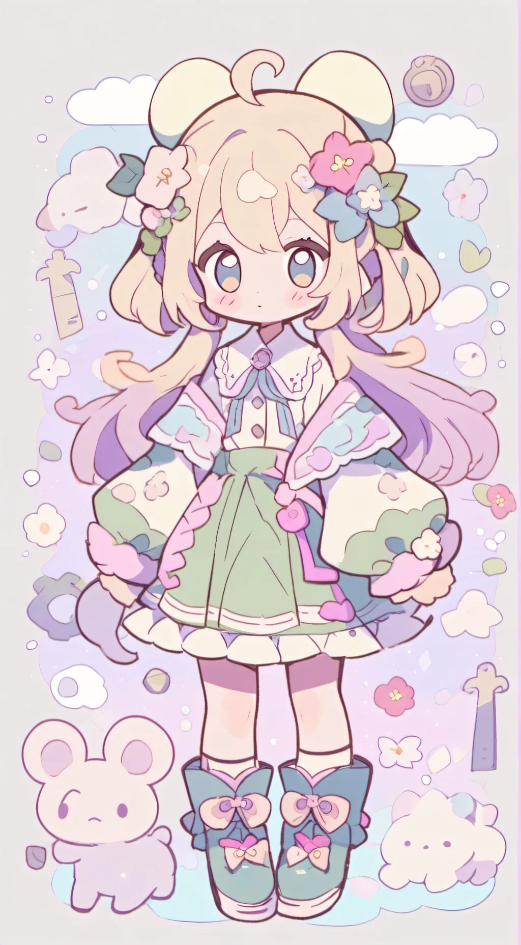 ai character: tokito x nezuko  background