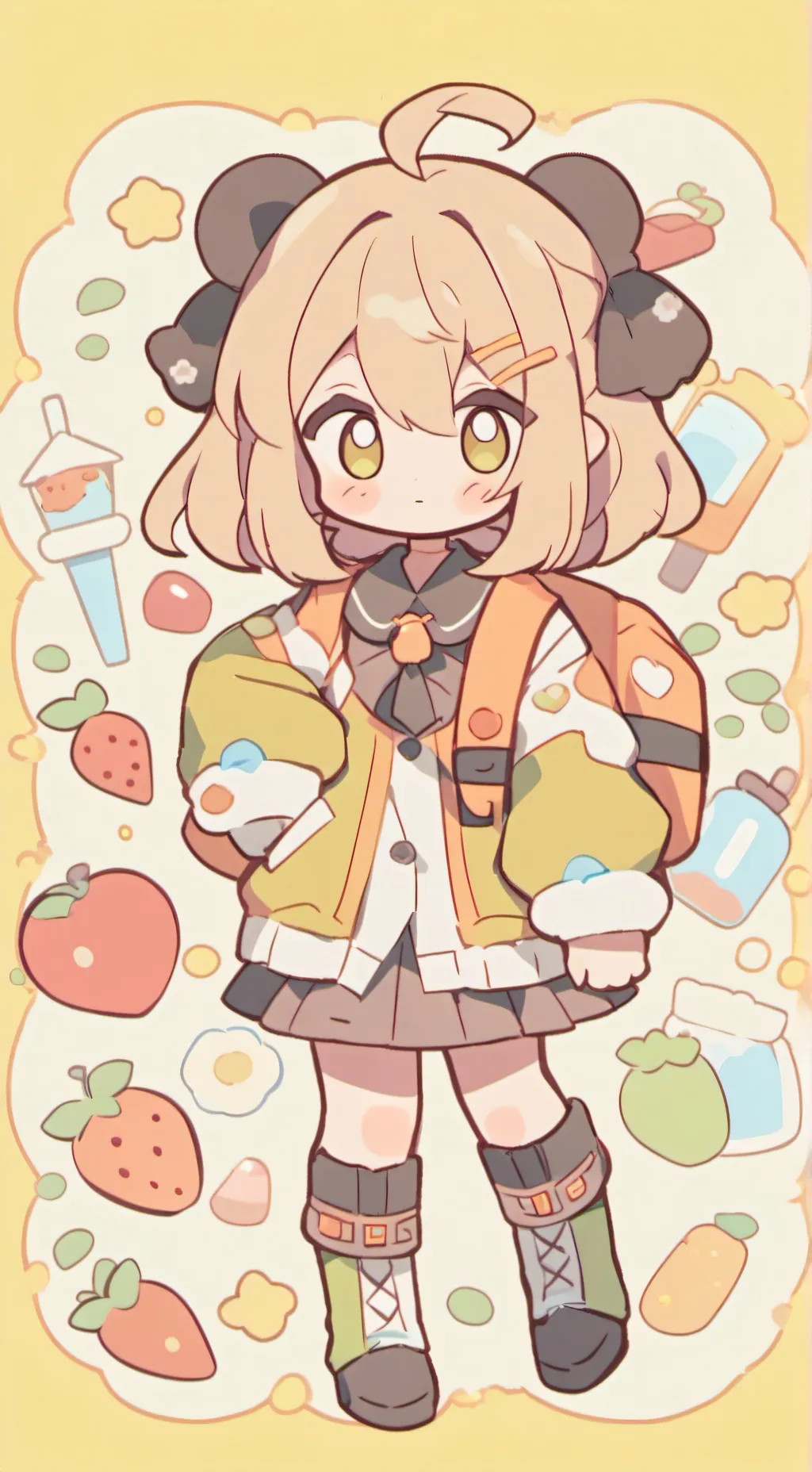 ai character: boxten×glisten background