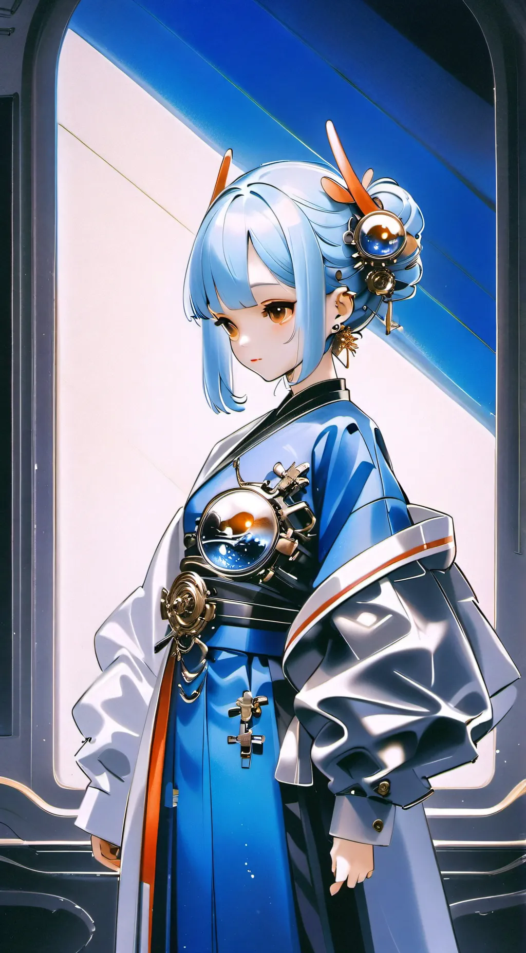 ai character: stitch  background