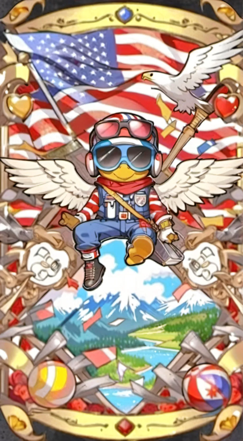 ai character: America  background