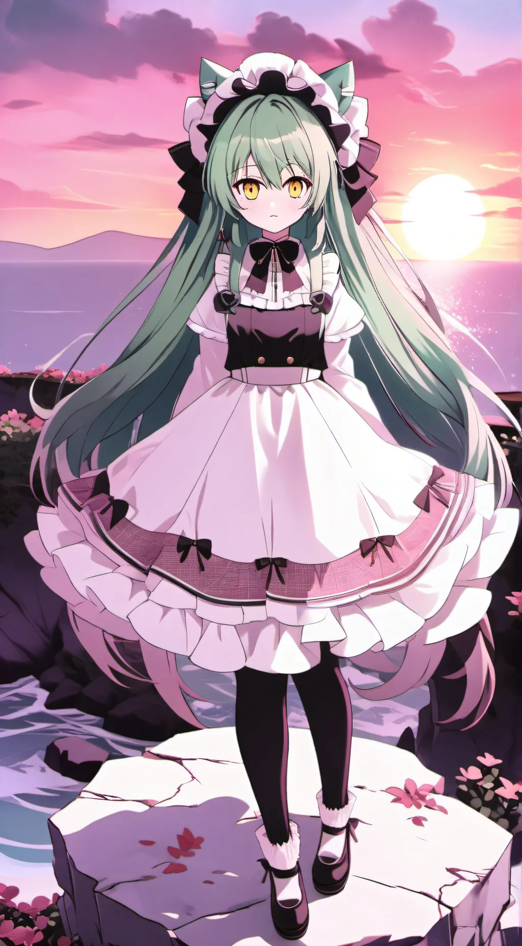 ai character: Soul of sunset background