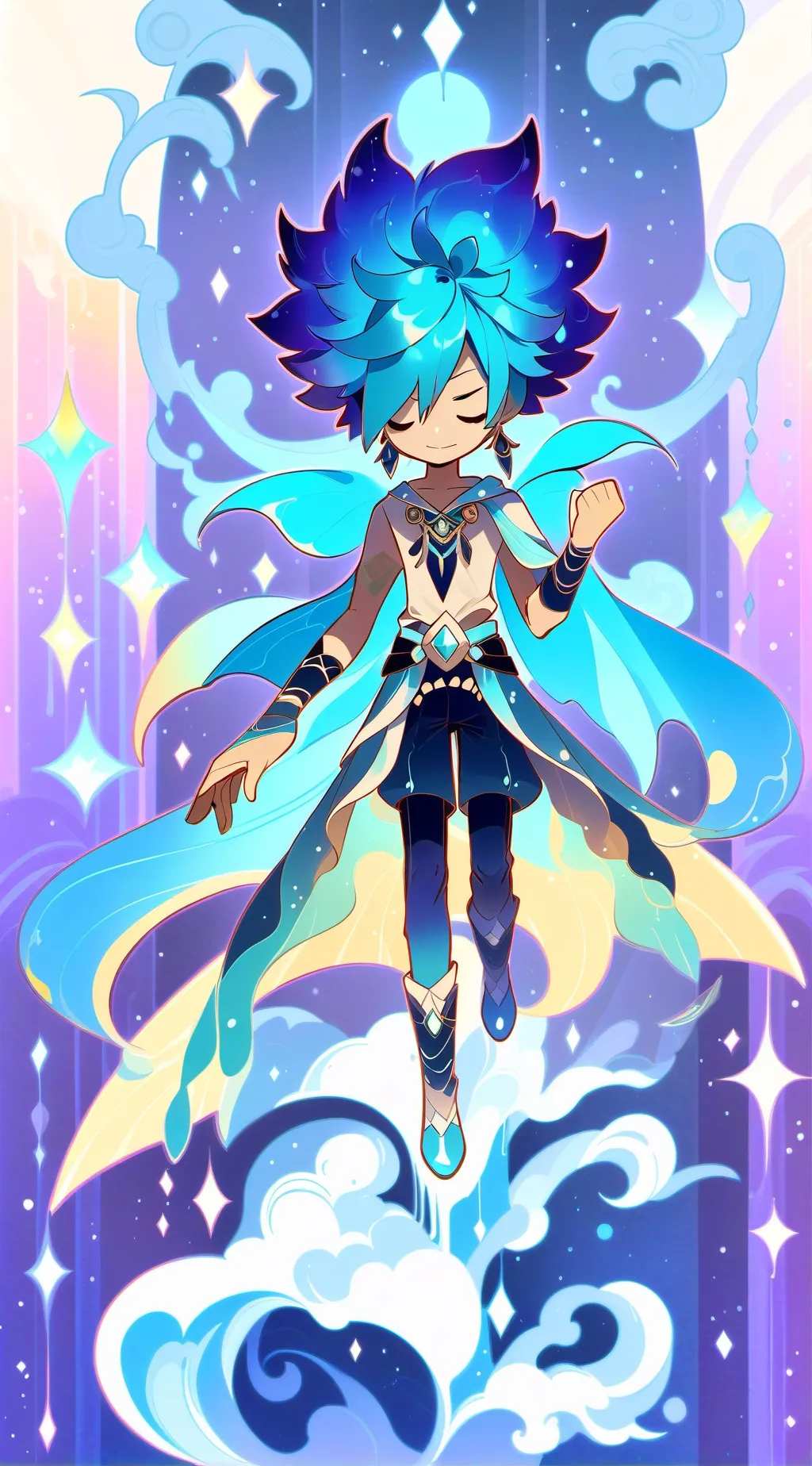 ai character: rain background