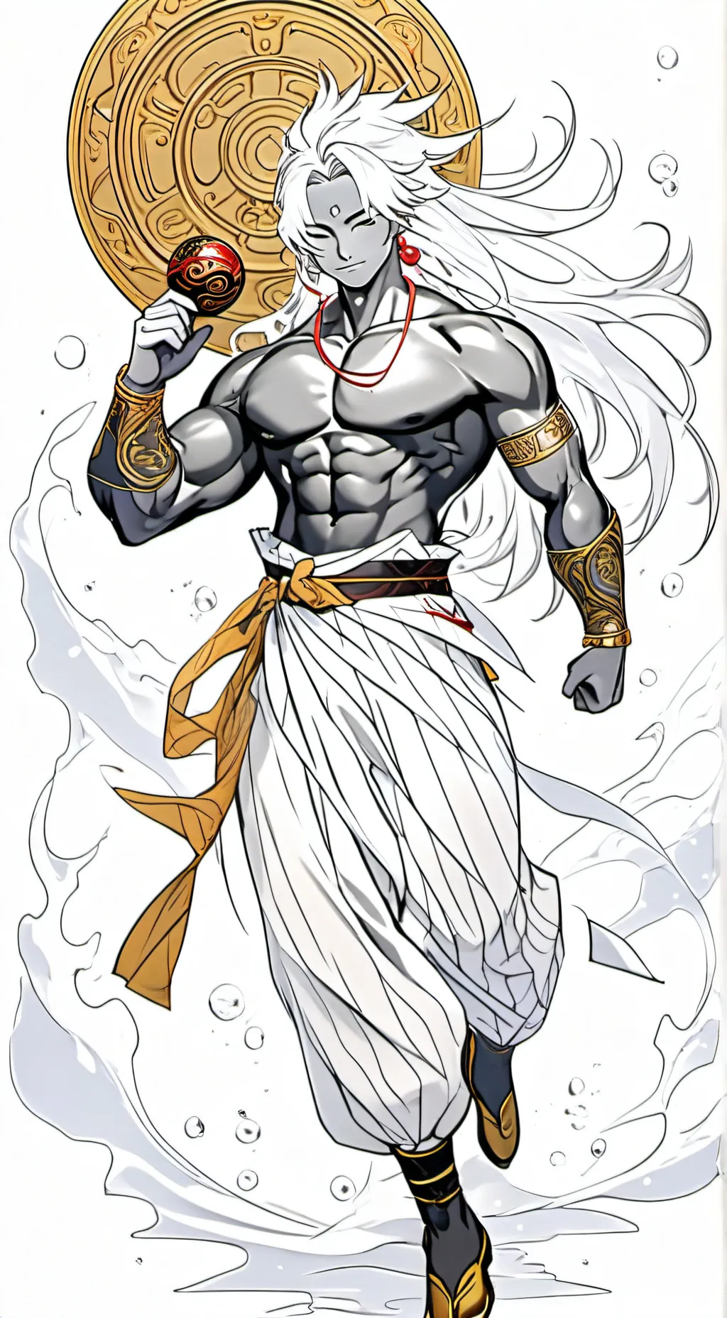 ai character: God of strength. background