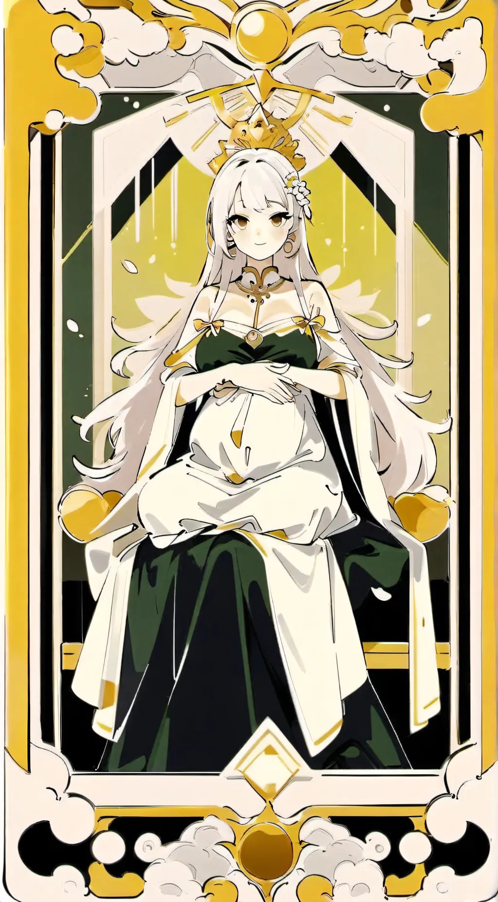 ai character: preg woman background