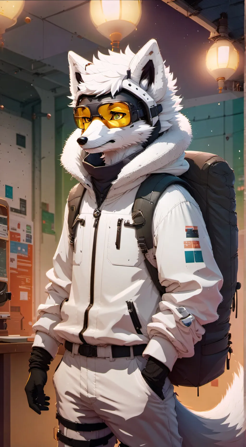 ai character: Glacier background