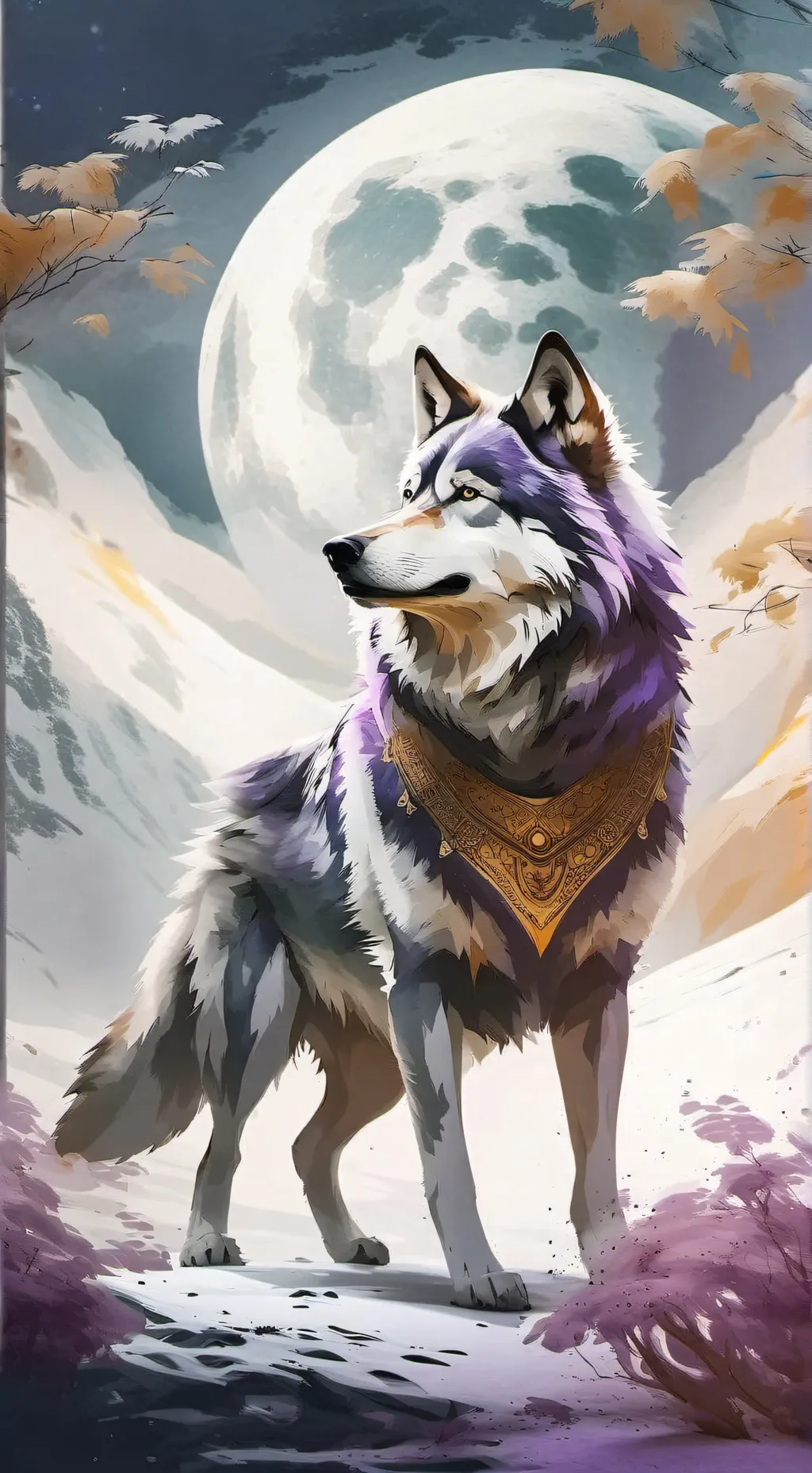 ai character: Moon background