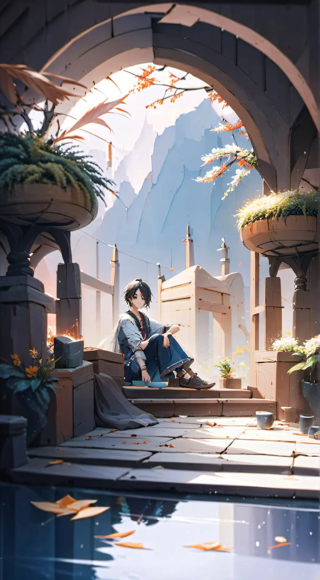 ai character: Mha A ou V background