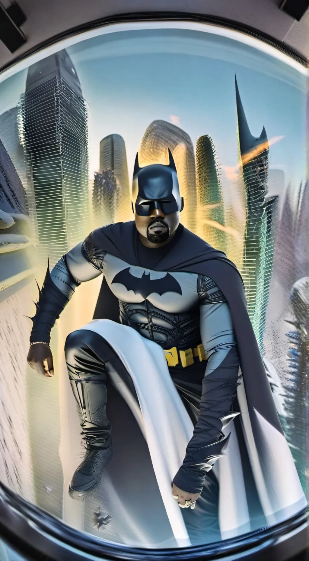 ai character: Kanye West background