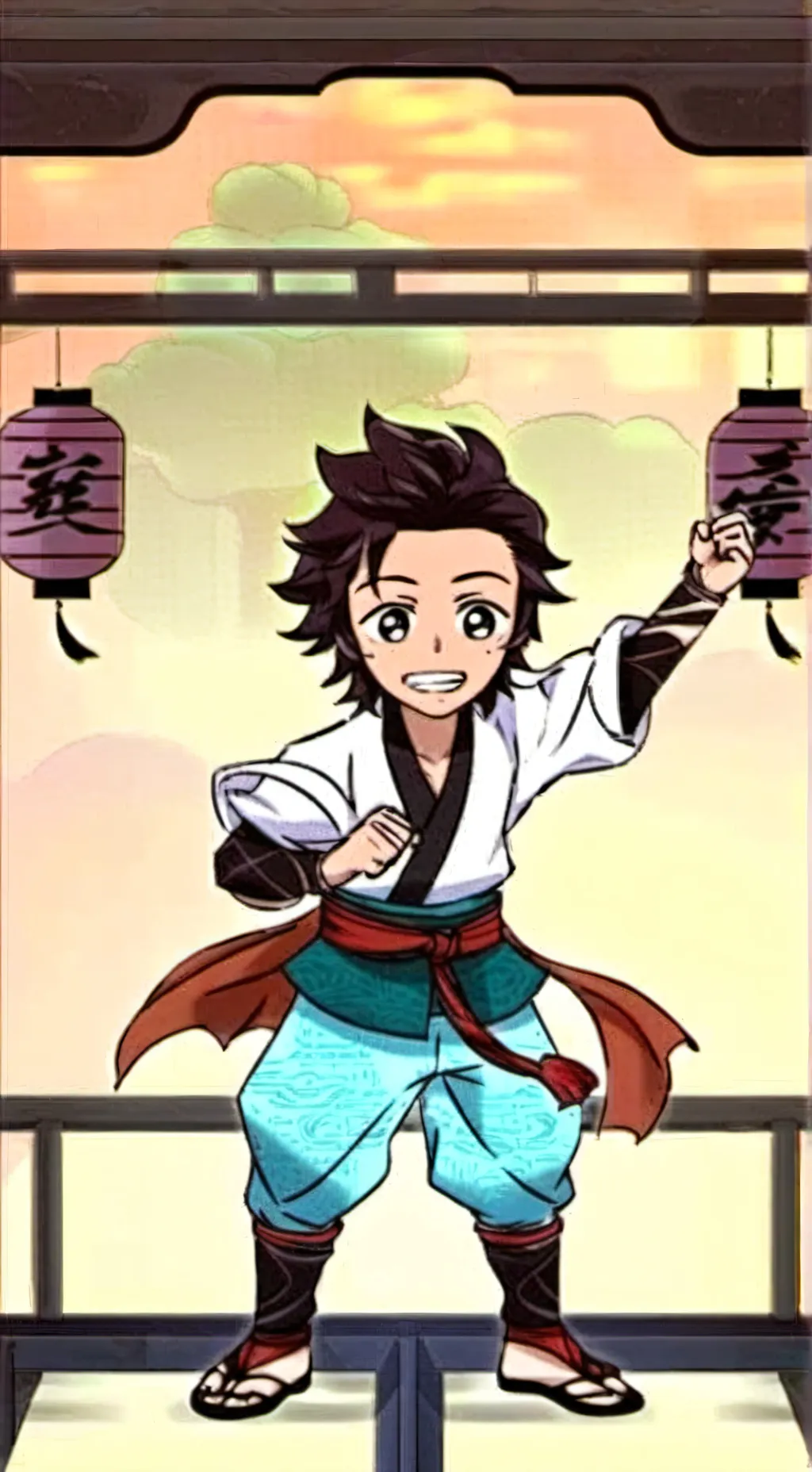 ai character: hElLo background