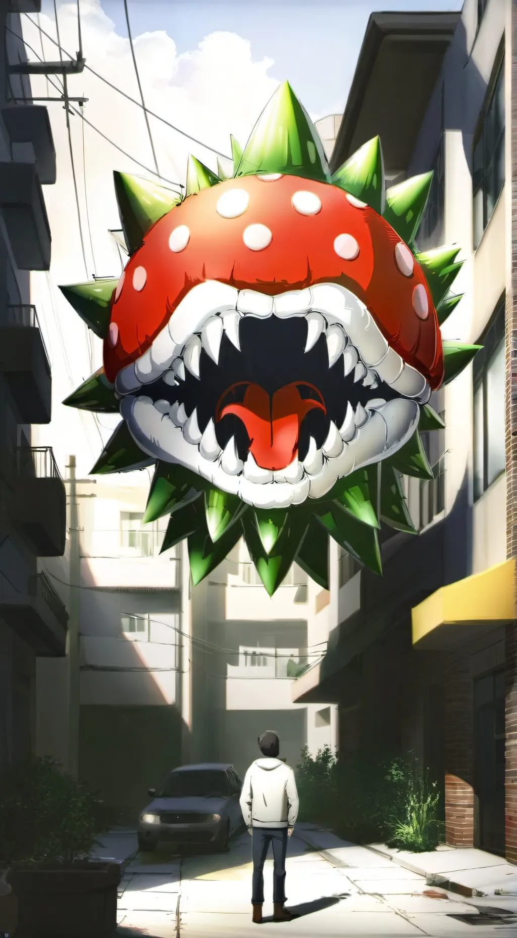 ai character: Piranha plant  background