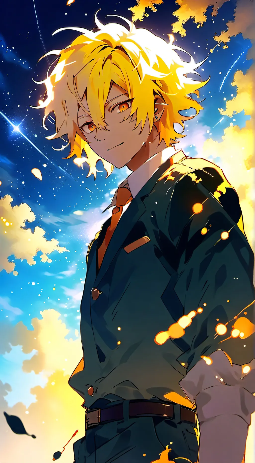 ai character: Denki Kaminari background
