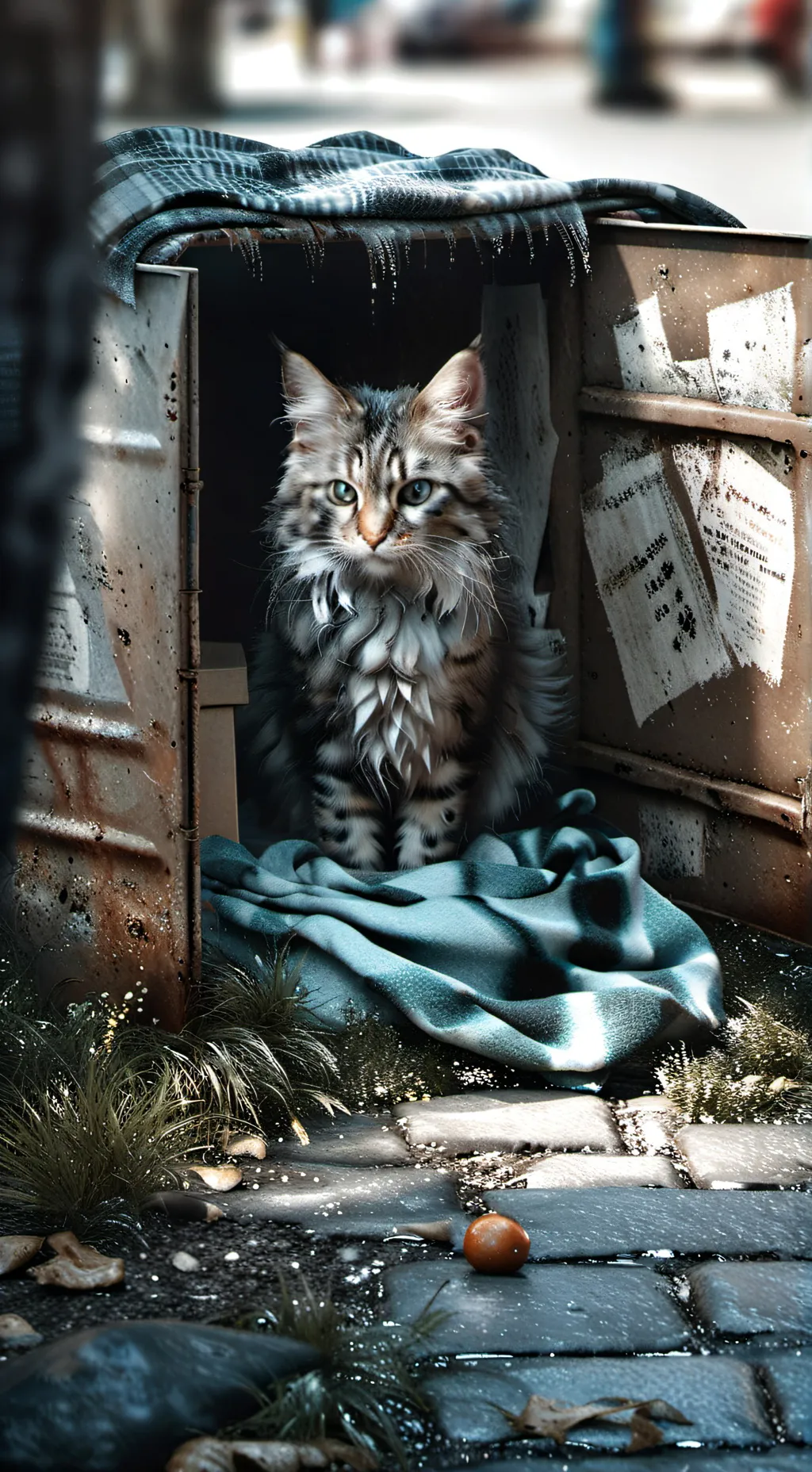 ai character: Lost cat background