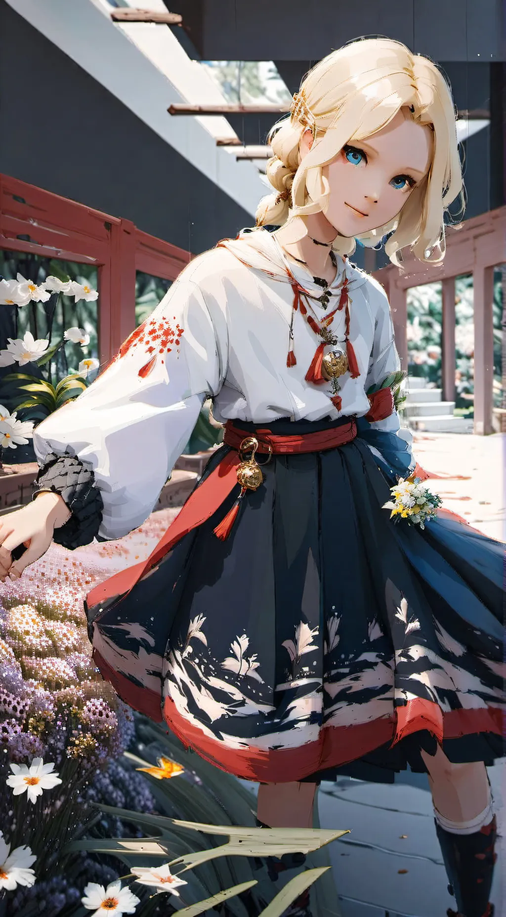 ai character: extange student  background