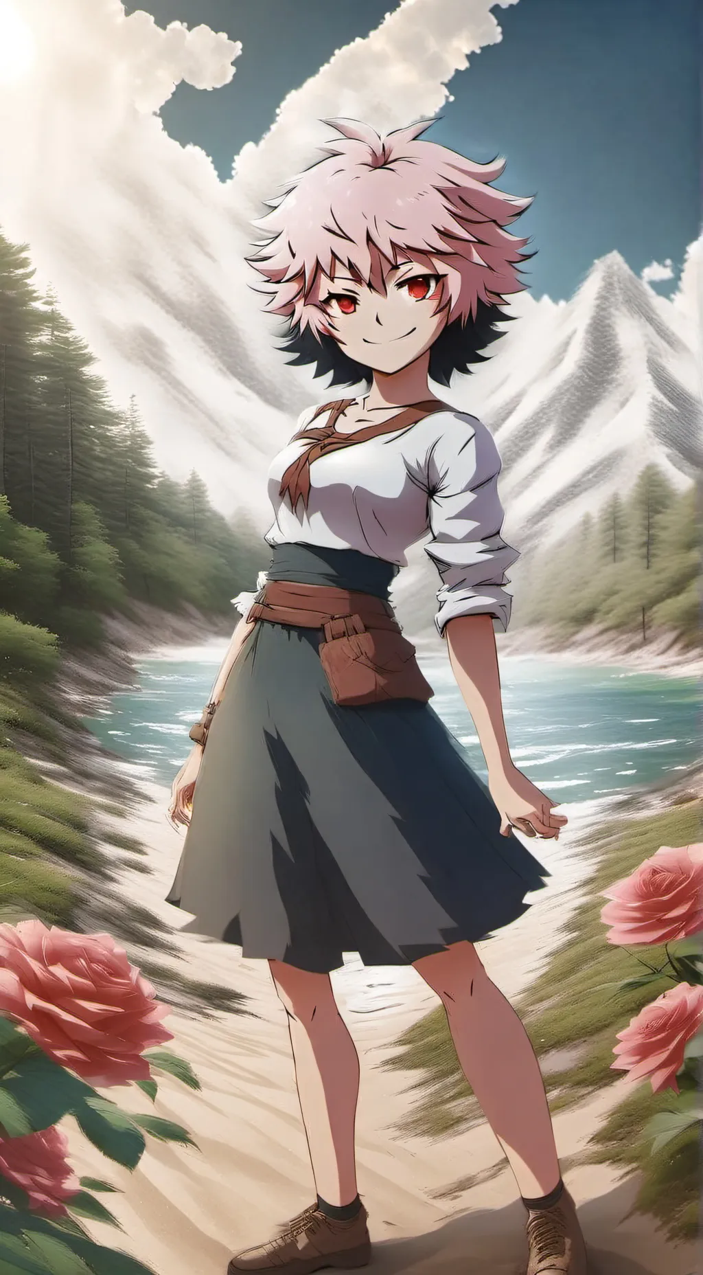 ai character: mina ashido  background