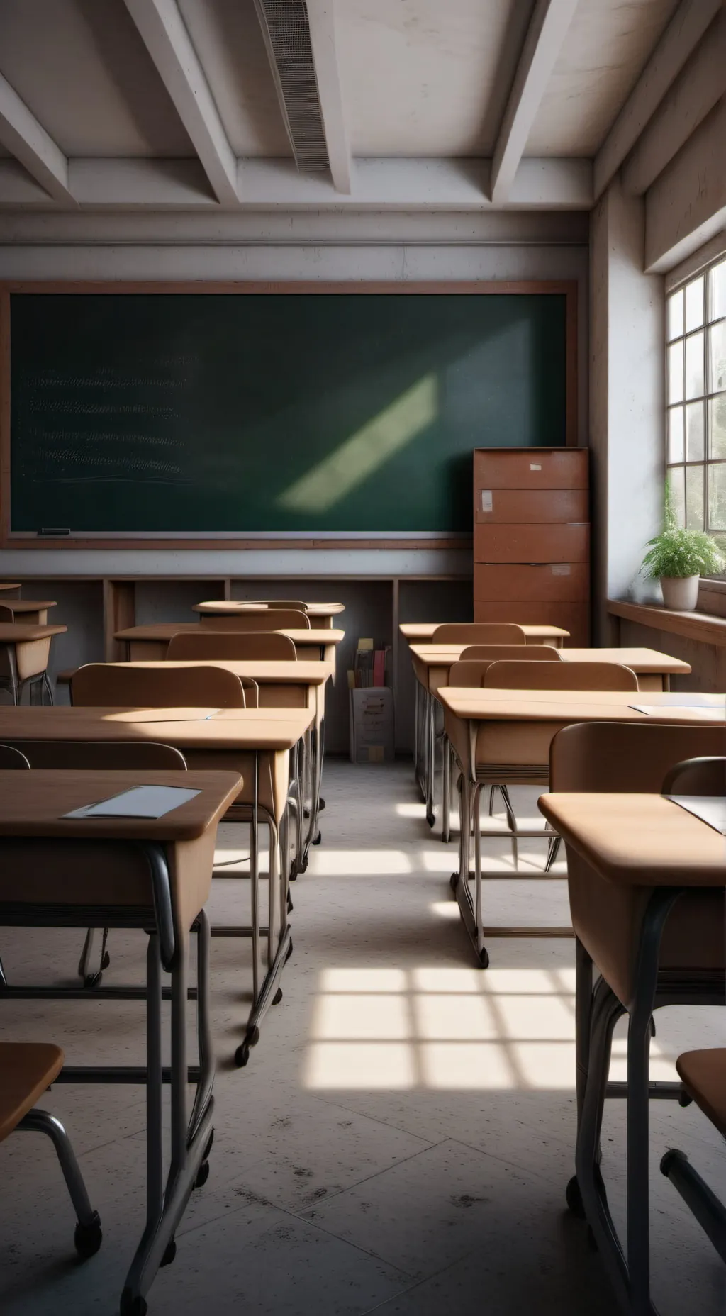 ai character: school new kid background