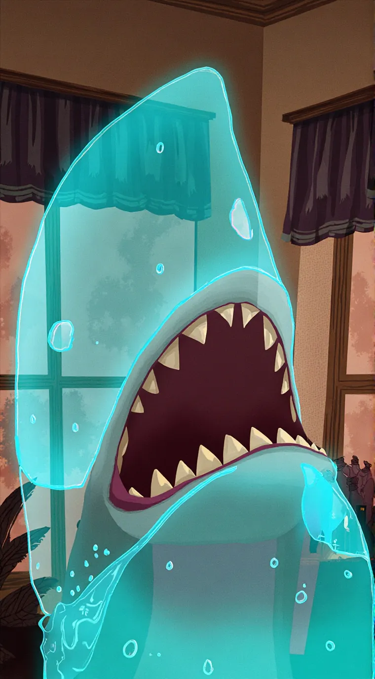 ai character: shark background