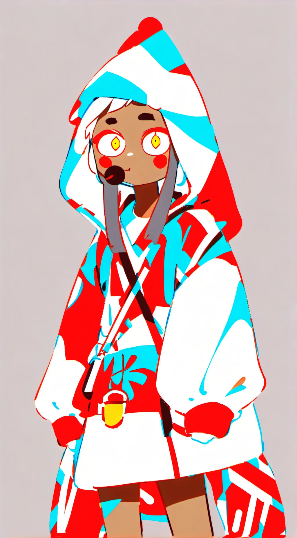 ai character: Cosmos paradise au background