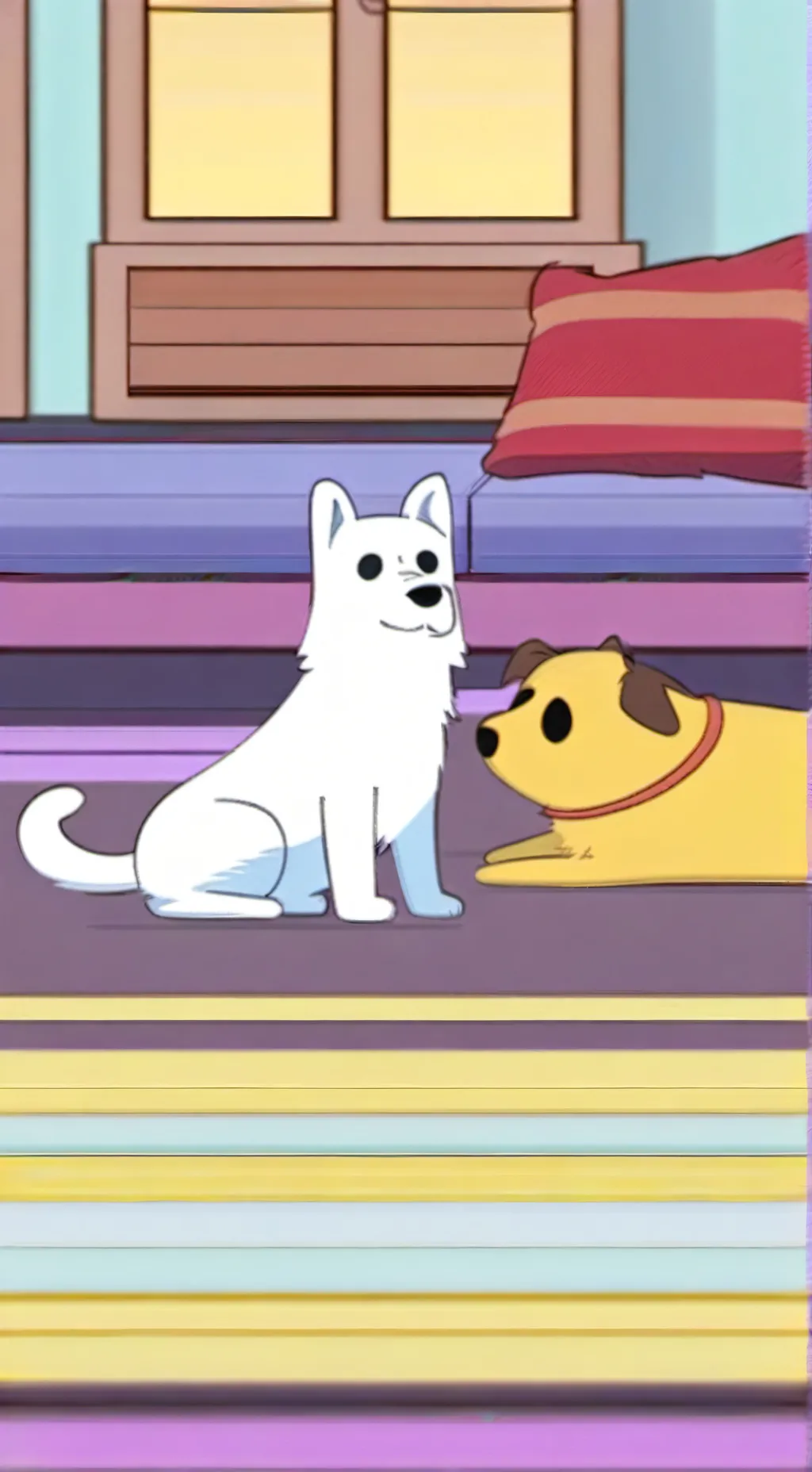 ai character: bluey background