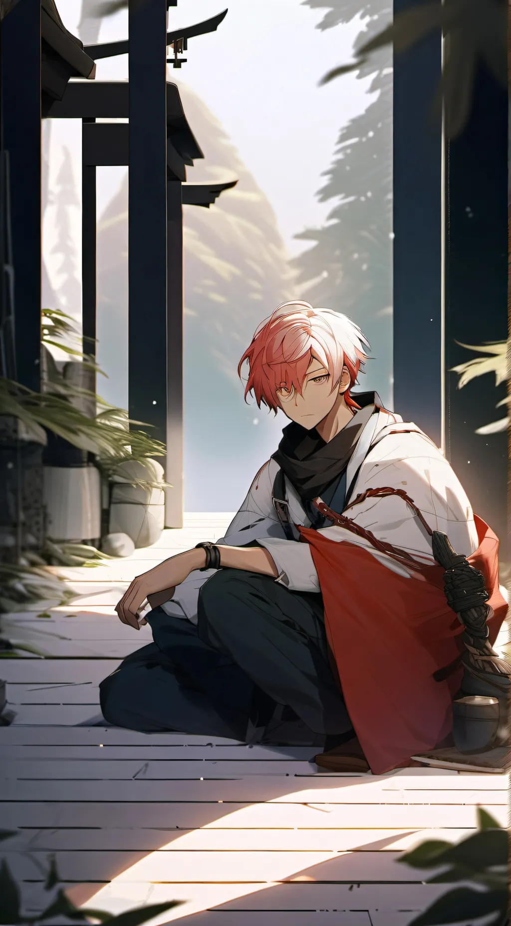 ai character: Shoto🔥❄ background