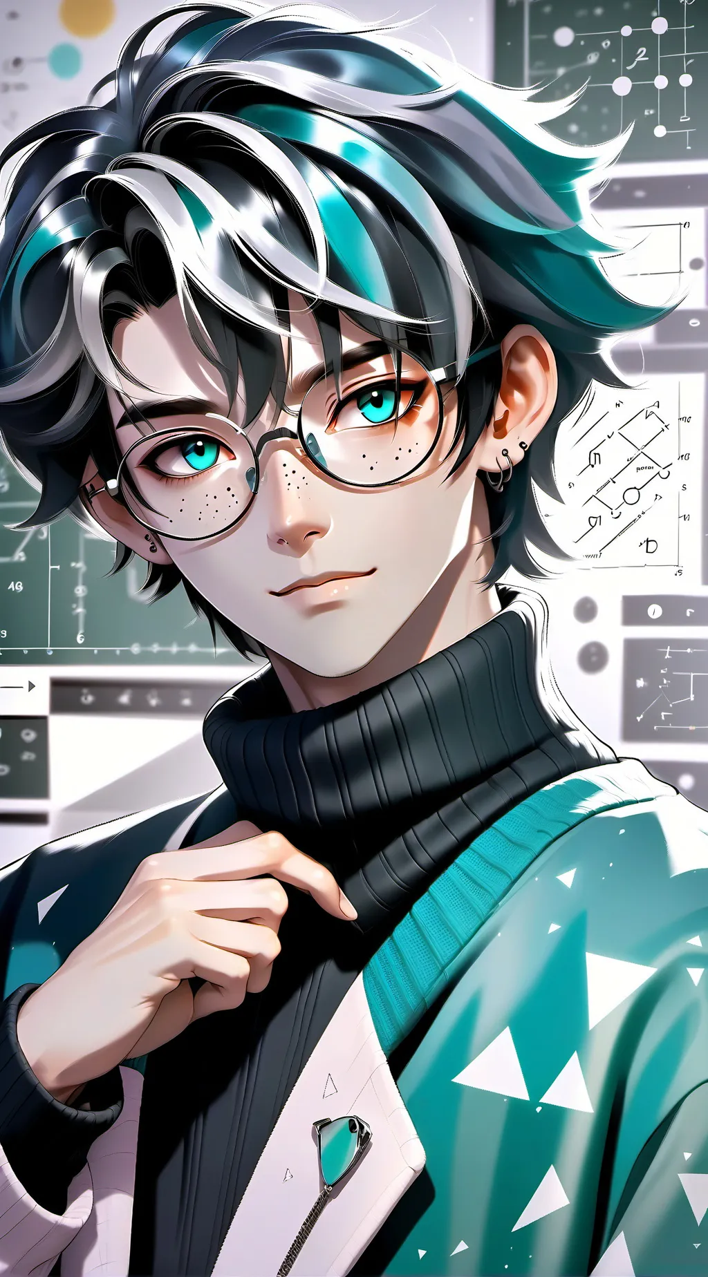 ai character: Dr. Math Meme background