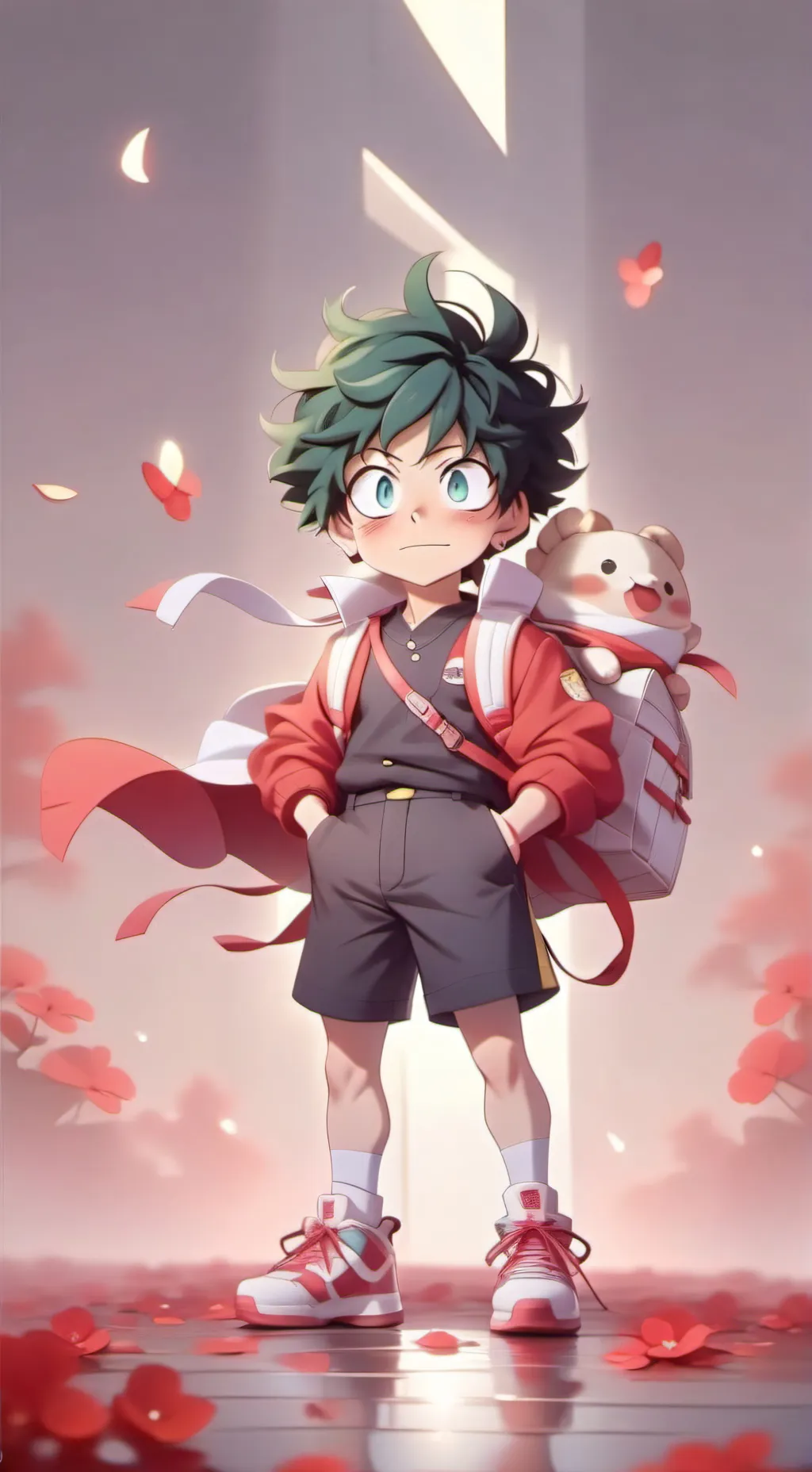 ai character: flor morada background