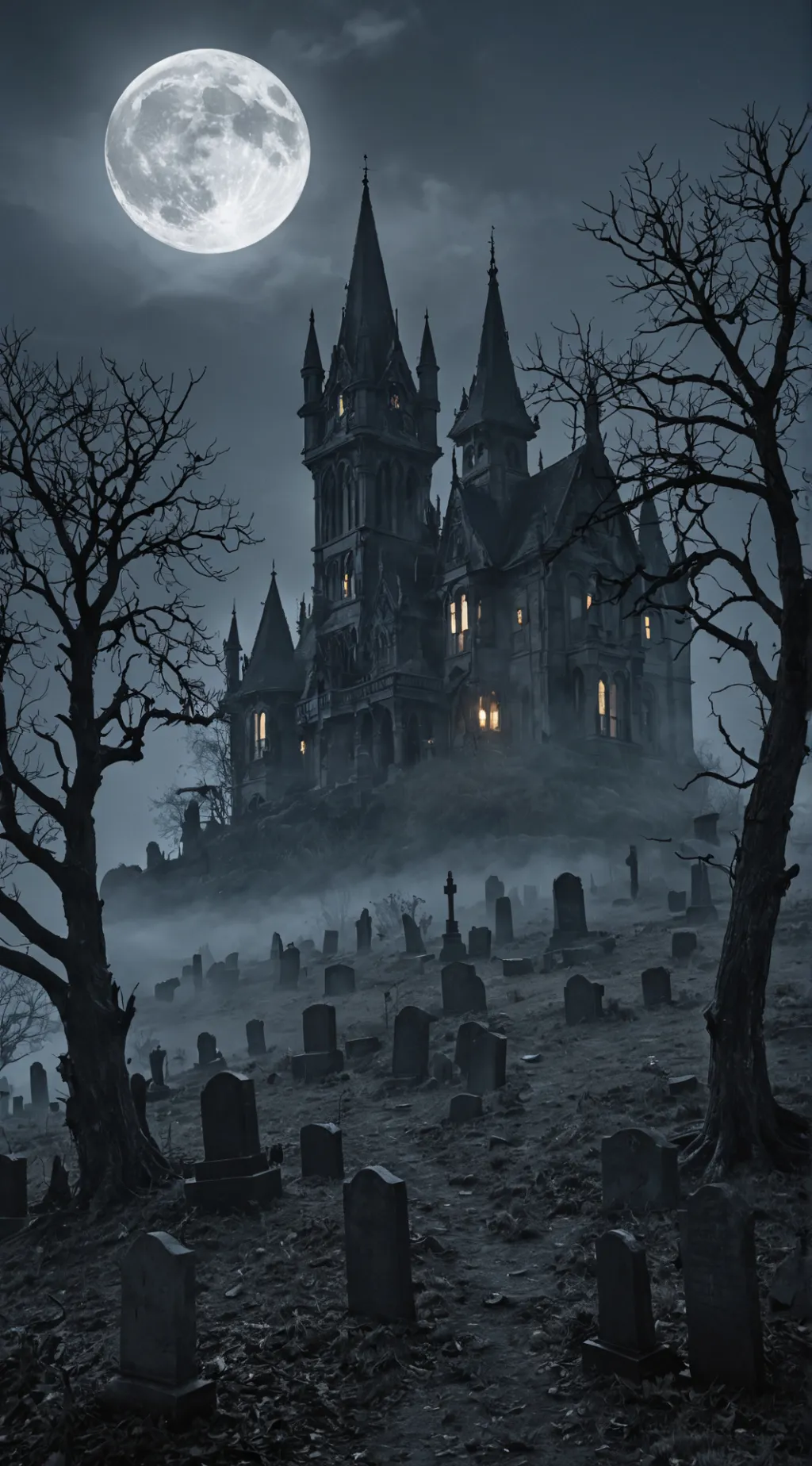 ai character: vampire house background