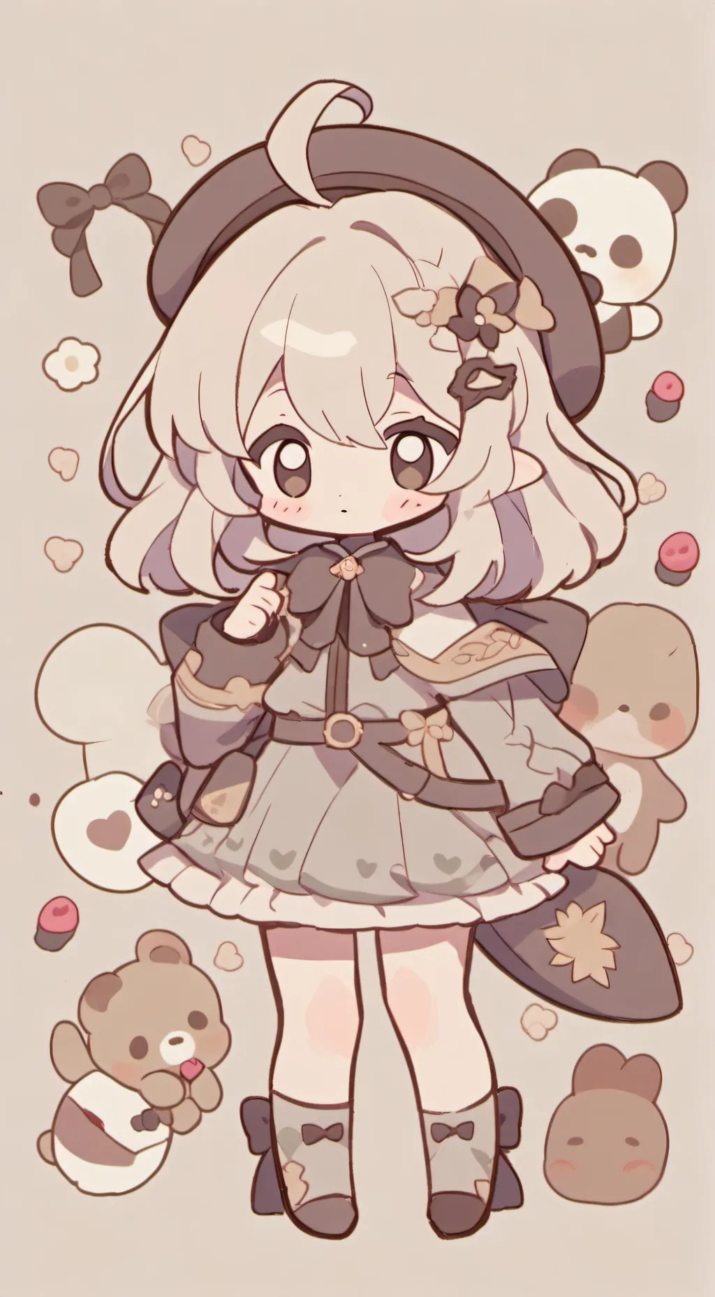 ai character: Dandys world Beach background