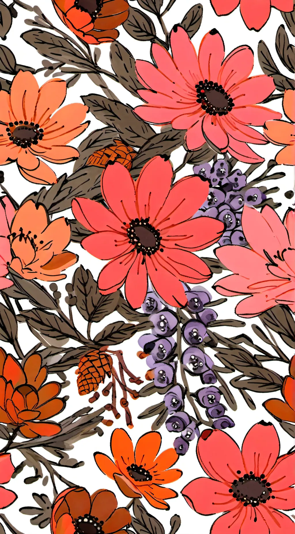 ai character: flor morada background