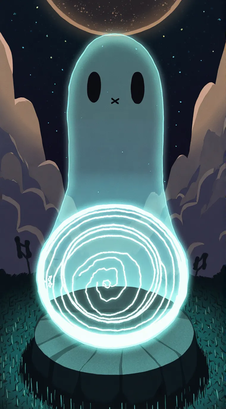 ai character: ghost background