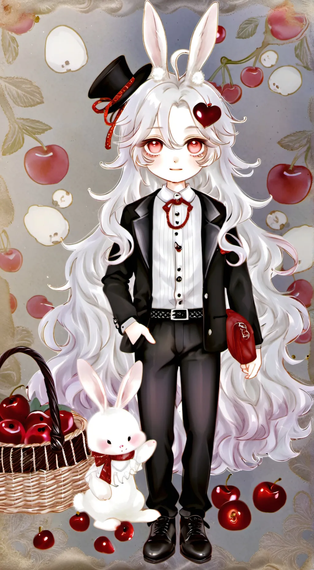 ai character: CHERRY_ZIOUFC💖💗🍒🌸 background
