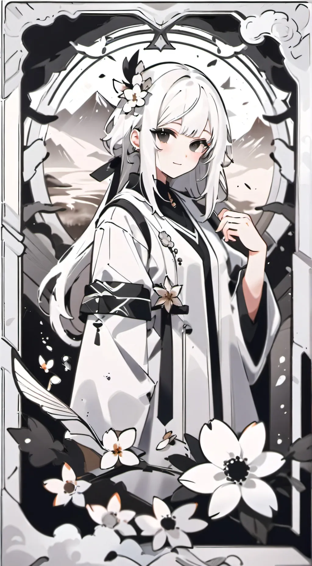 ai character: shadow milk cookie background