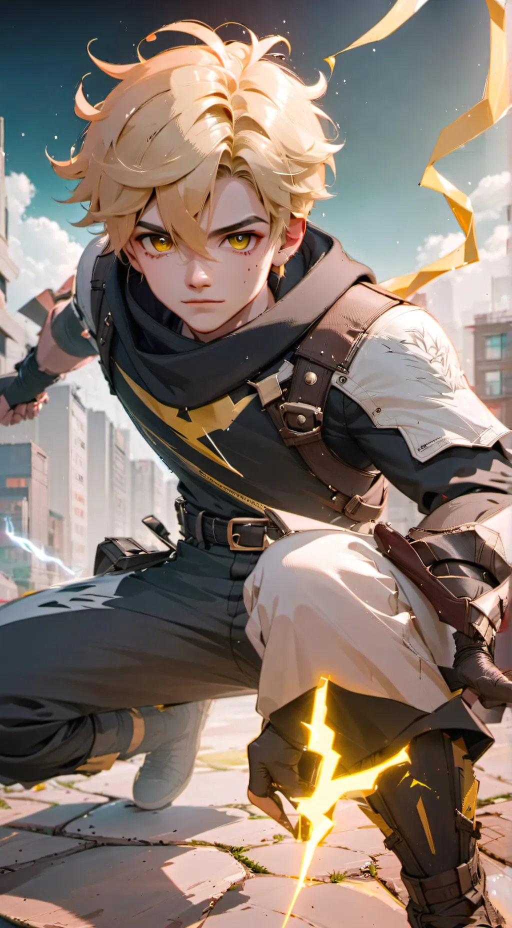 ai character: Cat denki background